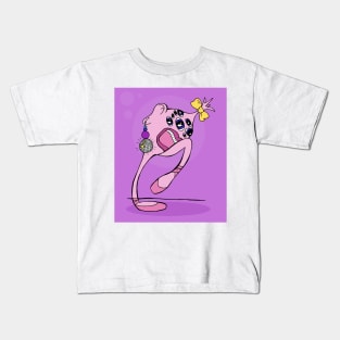 Strange Pink Ballerina Eyeball Monster Kids T-Shirt